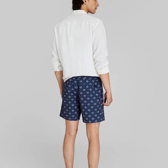 Bo Swim Medallion-Print 6.9” Swim Trunk - Brand New - NEVER WORN - DULL OLIVE** - Picture 3 of 9